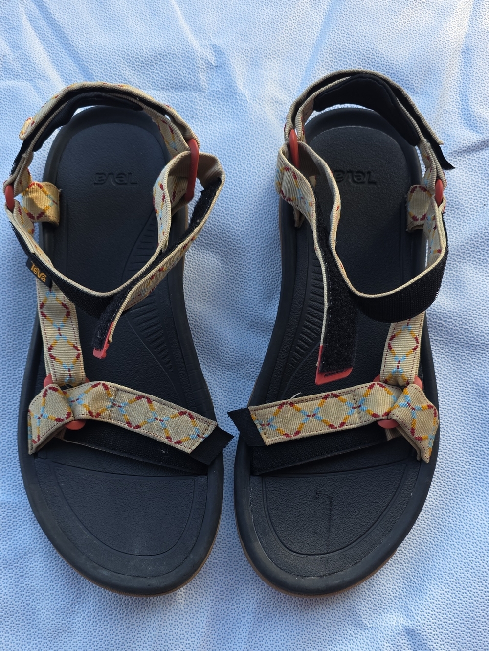 Teva Hurricane XLT2 Sport Sandals Geometric Straps Tan Multi Size.